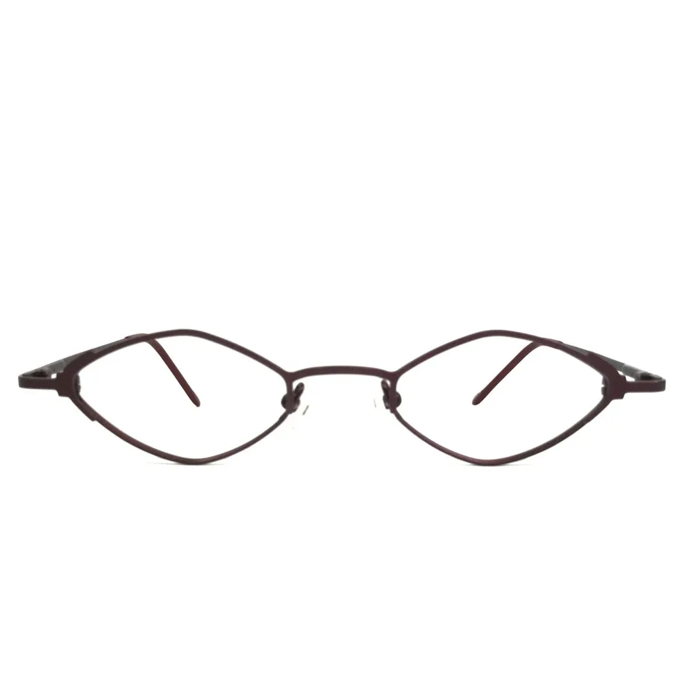 ogi Eyeglasses Frames 2068 COL. 59 Burgundy Red Geometric Wire Rim 43-21-140